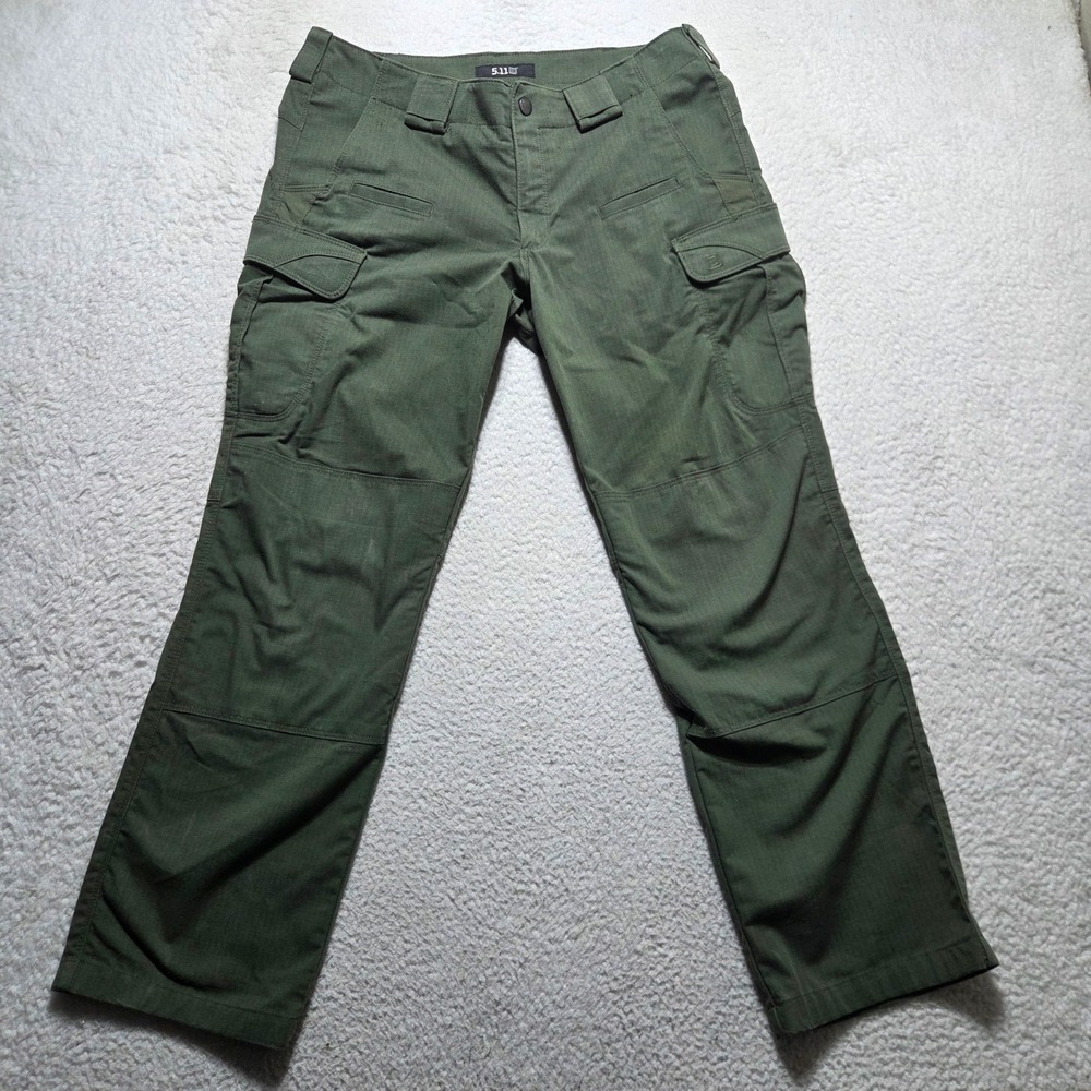 5.11 Tactical Pants Womens 14 Green Ripstop Cargo TDU Work Hiking 64386ABR-190